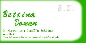 bettina doman business card